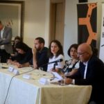 Israeli human rights groups hold a press conference to issue