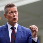 FILE PHOTO: U.S. Transportation Secretary Sean Duffy speaks to the