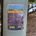 FILE PHOTO: A poster is displayed on a pole in