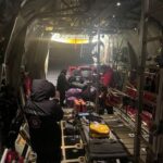 Royal New Zealand Air Force personnel undertake a medical evacuation