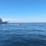 Russian and Chinese navies on underwater search and rescue drills