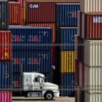 FILE PHOTO: Containers sit at the Port of Los Angeles,