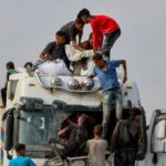 Palestinians seek aid supplies in Khan Younis, southern Gaza Strip