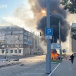 Aftermath of Ukrainian drone attack in Belgorod