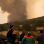 Wildfire in Villanueva de la Sierra