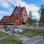 Relocation of the old wooden church, in Kiruna