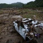 Aftermath of late July’s heavy rainfalls that flooded villages, in