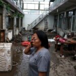 Aftermath of late July’s heavy rainfalls that flooded villages, in