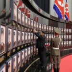 North Korean leader Kim Jong attends a national commendation ceremony