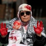 Demonstrators take part in the ‘Nationwide March for Palestine’ protest