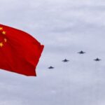 FILE PHOTO: Flyover rehearsal ahead of a military parade to