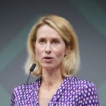 Vice-President of the European Commission Kaja Kallas speaks during a