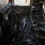 Aftermath of a Russian drone and missile strike in Zaporizhzhia