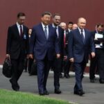 Russian President Vladimir Putin meets with Chinese President Xi Jinping