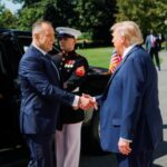 U.S. President Donald Trump meets Polish President Karol Nawrocki in