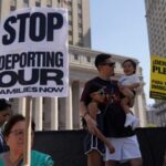 FILE PHOTO: Protesters gather at Foley Square during an “ICE