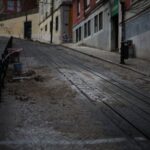 Aftermath of the Gloria Funicular accident in Lisbon