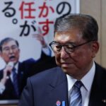 Japan’s Prime Minister Ishiba speaks to media after meeting with