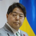 FILE PHOTO: Foreign Minister of Japan Yoshimasa Hayashi visits Kyiv