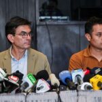 Rodrigo Paz holds a press conference following his victory in