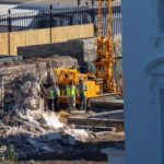 The demolition of the East Wing of the White House,