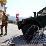 FILE PHOTO: Member of the Lebanese army walks at the