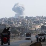 Smoke rises in Khan Younis