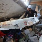 Aftermath of an overnight Israeli strike, in Gaza City