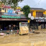 Floods triggered by record levels of rainfall in Hoi An,