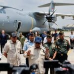 Handover ceremony for an Airbus A400M military plane from France
