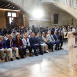 Valencia’s regional leader Carlos Mazon, makes an official statement in