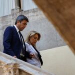 Valencia’s regional leader Carlos Mazon, makes an official statement in
