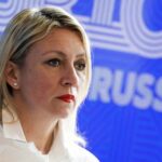 Spokeswoman of Russian Foreign Ministry Maria Zakharova attends a press