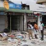 Aftermath of the demonstration, following a general election marred by