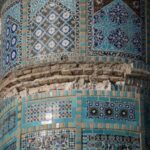 A partially damaged part of the Blue Mosque after it