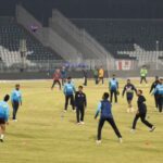 Practice session ahead of the match between Sri Lanka and
