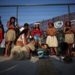 Munduruku indigenous people block access to COP30 in Belem