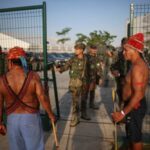 Munduruku indigenous people block access to COP30 in Belem