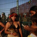 Munduruku indigenous people block access to COP30 in Belem