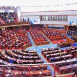 Tanzania’s President Samia Suluhu Hassan addresses elected legislators at the