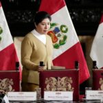 FILE PHOTO: Peru’s Prime Minister Betssy Chavez addresses the media