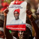 FILE PHOTO: A supporter of Guinea-Bissau’s main opposition leader Fernando