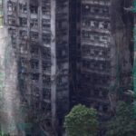 Aftermath of a deadly fire at the Wang Fuk Court