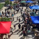 Resource collection point for residents impacted by the deadly fire,