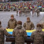 Funeral of Ukrainian servicemen killed while fighting against Russian troops,