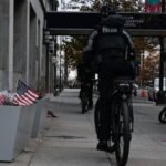 A view of a makeshift memorial a day after two