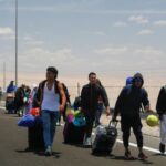 Venezuelan migrants stranded after Peru tightens border security, in Arica