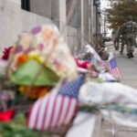 Aftermath of shooting of two National Guard members, in Washington