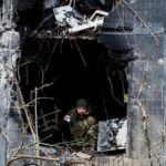 Aftermath of an overnight Russian drone and missile strike in