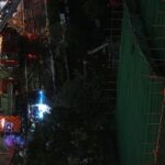 Aftermath of a deadly fire at the Wang Fuk Court